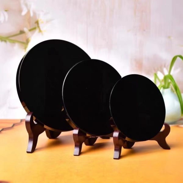 black glass mirror