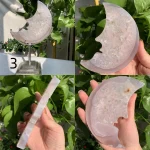 Druzy Agate Moon Agate Geode Moon On Stand Free Shelf