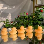 Orange Calcite  Duck Yellow Calcite Rubber Ducky Animal Carving Free Shipping