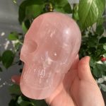 Rose Quartz Skull 1 Crystal Skull Carving