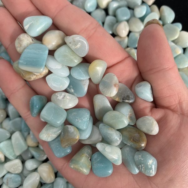 Sky Blue Amazonite Gravel Crystal Chips Small Tumbled Stone Free Shipping