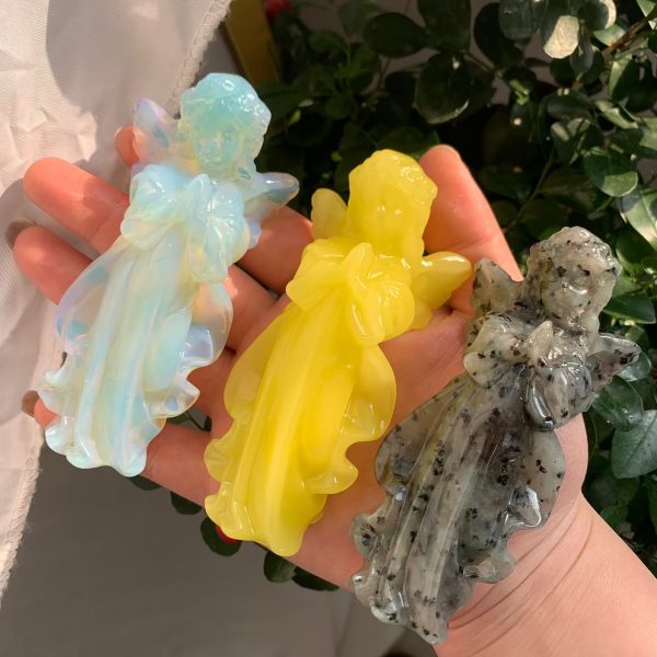 Crystal Blessing Angel Girl Goddess Statue Gift Decoration Crystal Figure Free Shipping