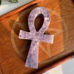 Crystal Ankh Lepidolite Crux Ansata Carving Free Shipping