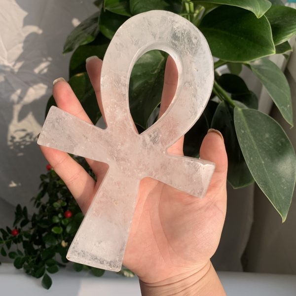 Crystal Ankh Quartz Crux Ansata 6.7inch Crystal Free Shipping