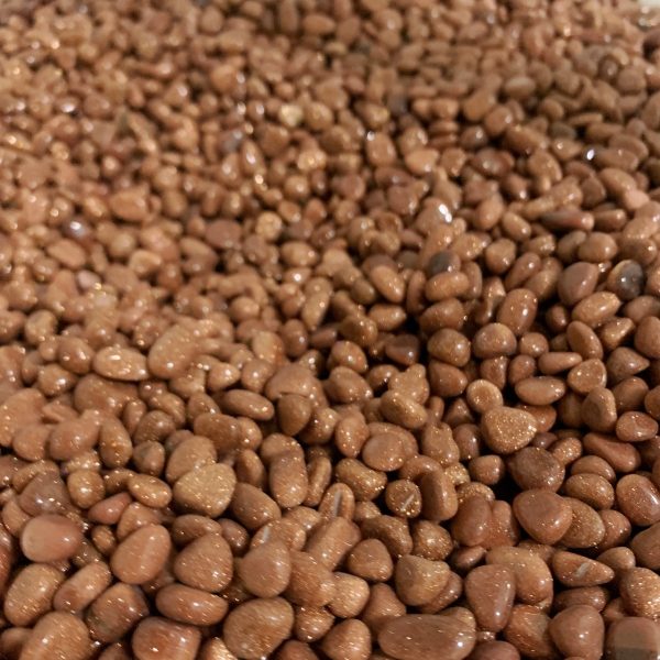 Goldstone Gravel Gold Sandstone Chips Man-Made Glass 8-10mm Free Shiping