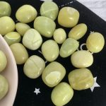Lemon Jade Tumbled Stone New Jade Polished Stone Crystal Tumbles Free Shipping