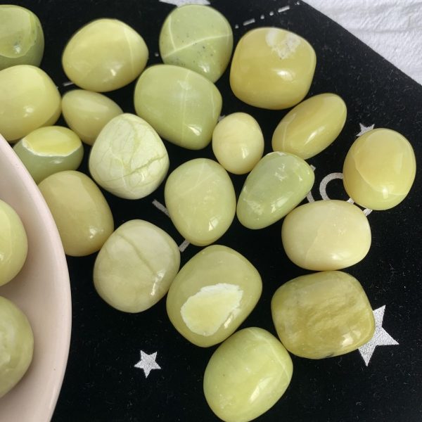 Lemon Jade Tumbled Stone New Jade Polished Stone Crystal Tumbles Free Shipping