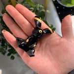 Obsidian Eevee Carving 59mm Crystal Pokemon Collection Gift Free Shipping Evoli