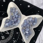 Blue Chalcedony Agate Tumbled Stone 15-20mm Free Shipping