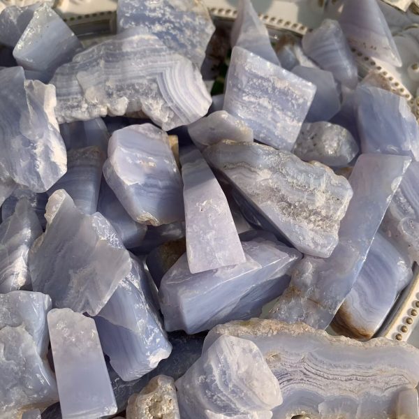 Blue Lace Agate Polished Stone Crystal Wholesale Free Shipping