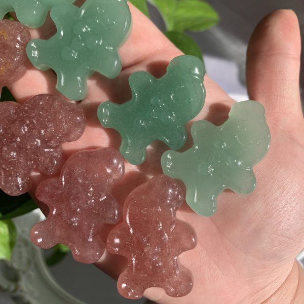 Crystal Gingerbread Man Slab Carving Crystal Wholesale Free Shipping