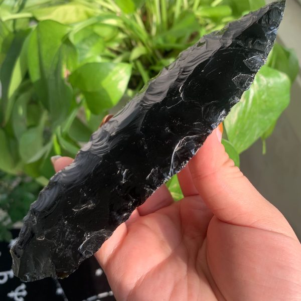 Crystal Knife Hand Knapped Obsidian Opalite Knives Craft Home Decoration Free Shipping