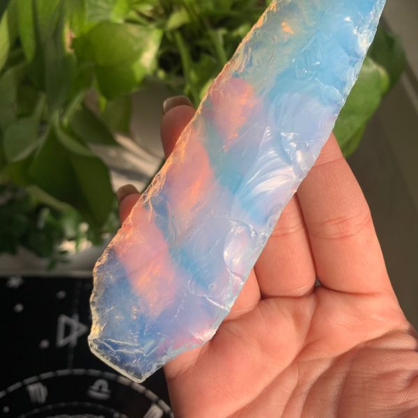 Crystal Knife Hand Knapped Obsidian Opalite Knives Craft Home Decoration Free Shipping