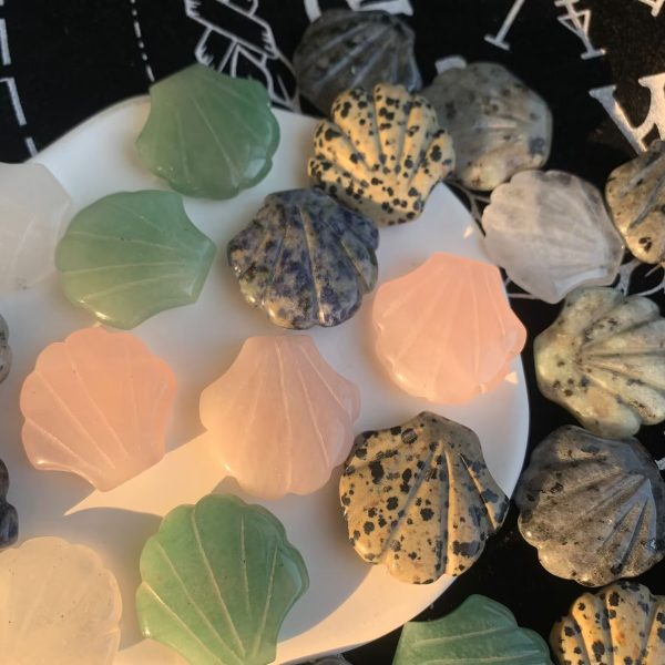 Crystal Shell Carving 30mm Crystal Seaview Microlandscape Gift Free Shipping