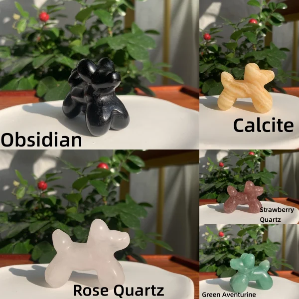 Crystal Balloon Dog Carving 40mm Crystal Wholesale