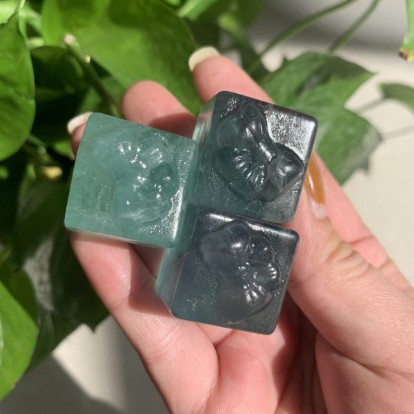Green Fluorite Knot Gift Box Carving Crystal Wholesale Free Shipping