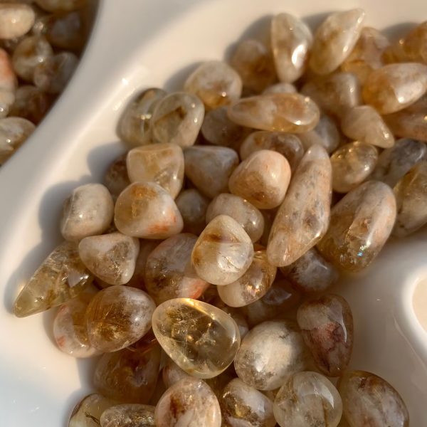 Heated Citrine Gravel 10-15mm Crystal Tumbled Stone Wholesale Free Shipping