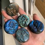 Flashy Labradorite Carvings Sun Moon Flower Coffin Ganesha Grime Free Shipping