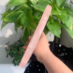 Rose Quartz Pentagram Crystal Pentacle Carving 7.5inch Free Shipping