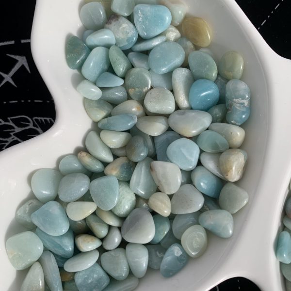Sky Blue Amazonite Gravel Crystal Chips Small Tumbled Stone Free Shipping