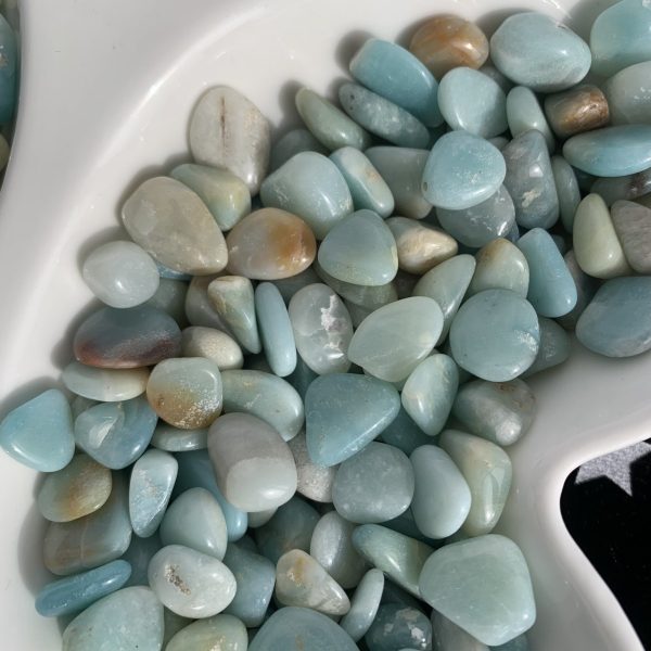 Sky Blue Amazonite Gravel Crystal Chips Small Tumbled Stone Free Shipping