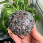 Yooperlite Moon Sphere UV Reactive Crystal Moon Carving Free Shipping