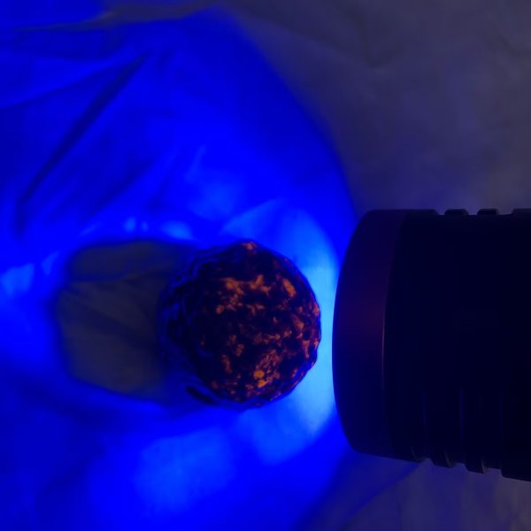 Yooperlite Moon Sphere UV Reactive Crystal Moon Carving Free Shipping