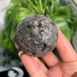 Yooperlite Moon Sphere UV Reactive Crystal Moon Carving Free Shipping