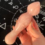Crystal Yoni Wand Rose Quartz Massage Wand 2 Spheres