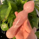 Crystal Yoni Wand Rose Quartz Massage Wand 2 Spheres
