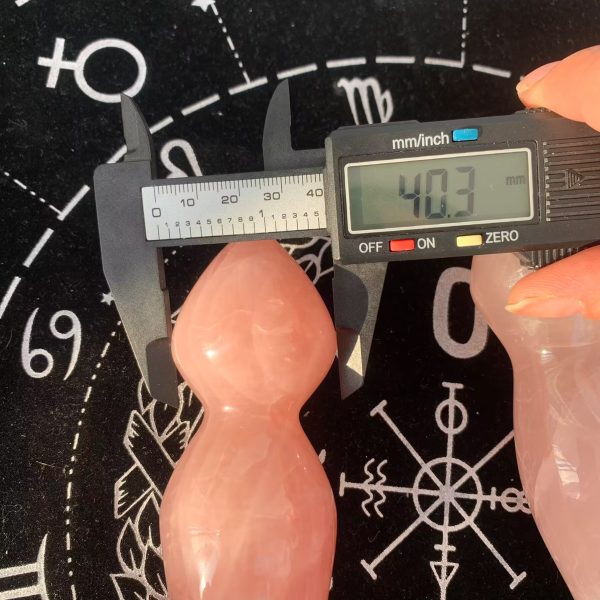 Crystal Yoni Wand Rose Quartz Massage Wand 2 Spheres