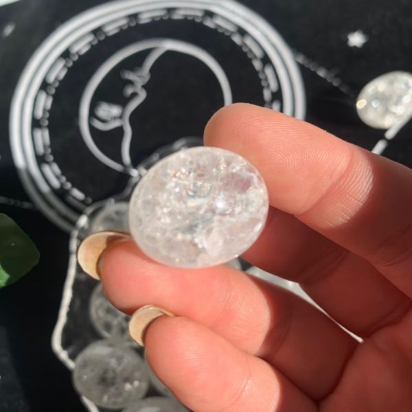 Cracked Quartz Tumbled Stone 20-30mm Crystal Tumbles Wholesale Free Shipping