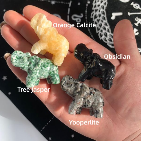 Crystal Elephant 40mm Crystal Animal Carving Free Shipping