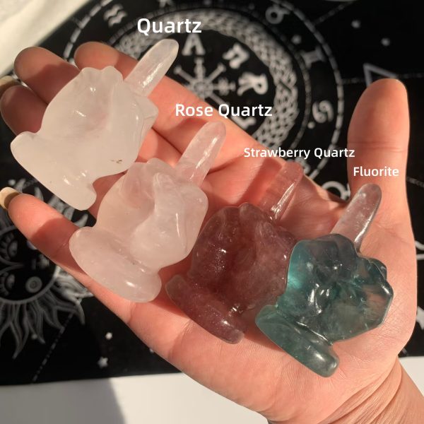 Crystal Middle Finger 60mm Ring Holder Crystal Wholesale Free Shipping
