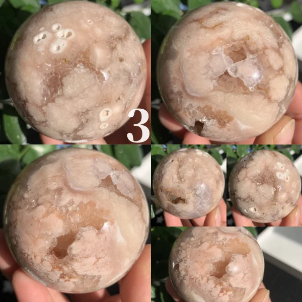Flower Agate Sphere Ball Crystal Sphere Free Shipping