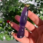 Indigo Fluorite Cactus With Eye & Tiara Lovely Crystal Plant Carving Free Shipping