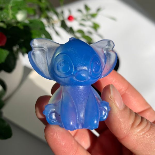 Opalite Stitch Crystal Lilo Stitch Carving Free Shipping