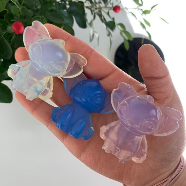 Opalite Stitch Crystal Lilo Stitch Carving Free Shipping