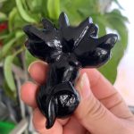 Obsidian Cerberus Figurine Goth Statue Free Shipping