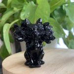 Obsidian Cerberus Figurine Goth Statue Free Shipping