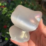 Angel Aura Selenite Hello Kitty 80mm Titanium Aura Coated Selenite Cat Free Shipping