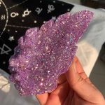 Aura Amethyst Butterfly On Stand Titanium Aura Coated Amethyst Wing Free Shipping
