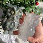 Big Crystal Owl Carving Animal Statue Free Shipping