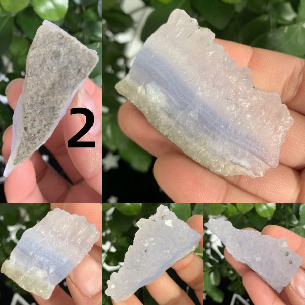 Raw Blue Lace Agate Chalcedony Stone Free Shipping