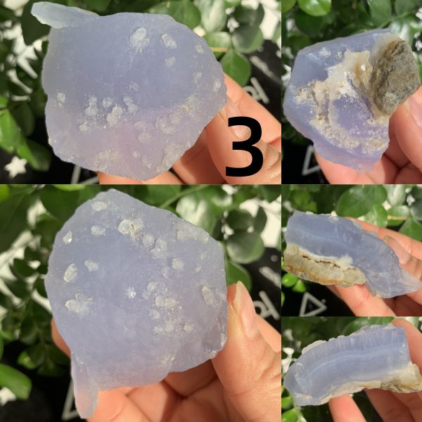 Raw Blue Lace Agate Chalcedony Stone Free Shipping