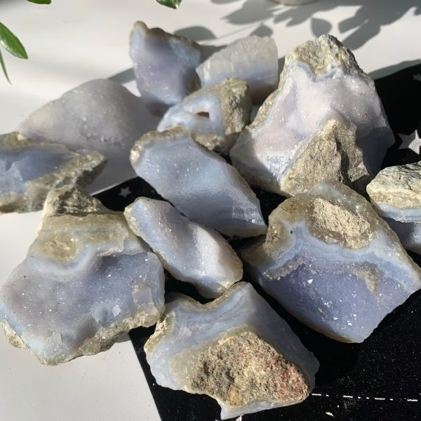 Raw Blue Lace Agate Chalcedony Stone Free Shipping