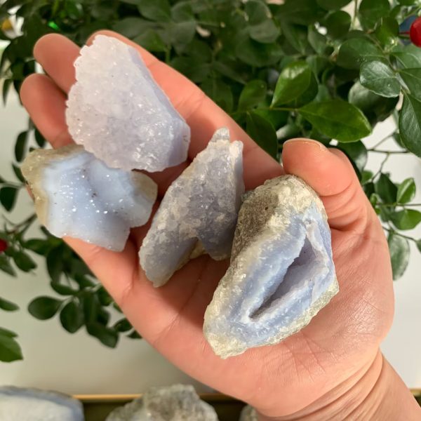 Raw Blue Lace Agate Chalcedony Stone Free Shipping