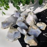 Raw Blue Lace Agate Chalcedony Stone Free Shipping