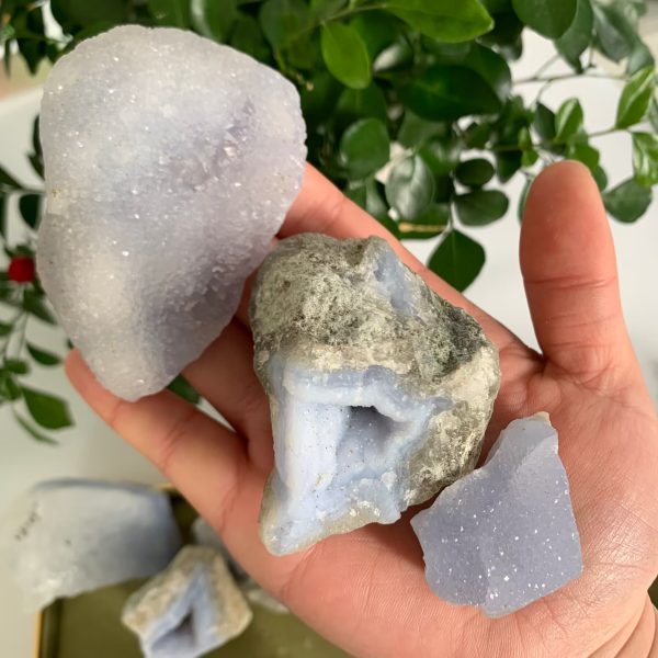 Raw Blue Lace Agate Chalcedony Stone Free Shipping