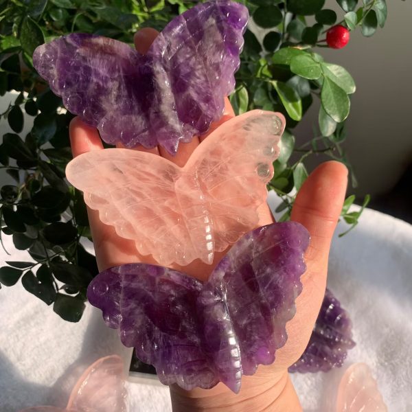 Crystal Butterfly Carving 95mm Free Shipping